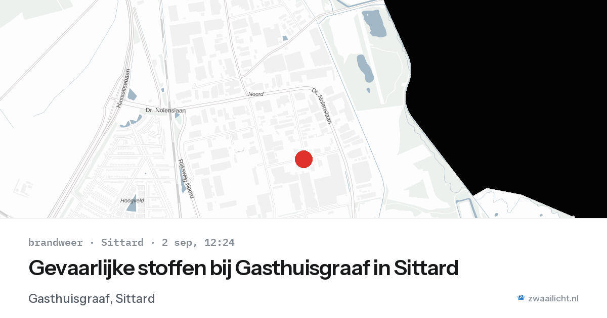 Gevaarlijke stoffen bij Gasthuisgraaf in Sittard — 2 sep 2026