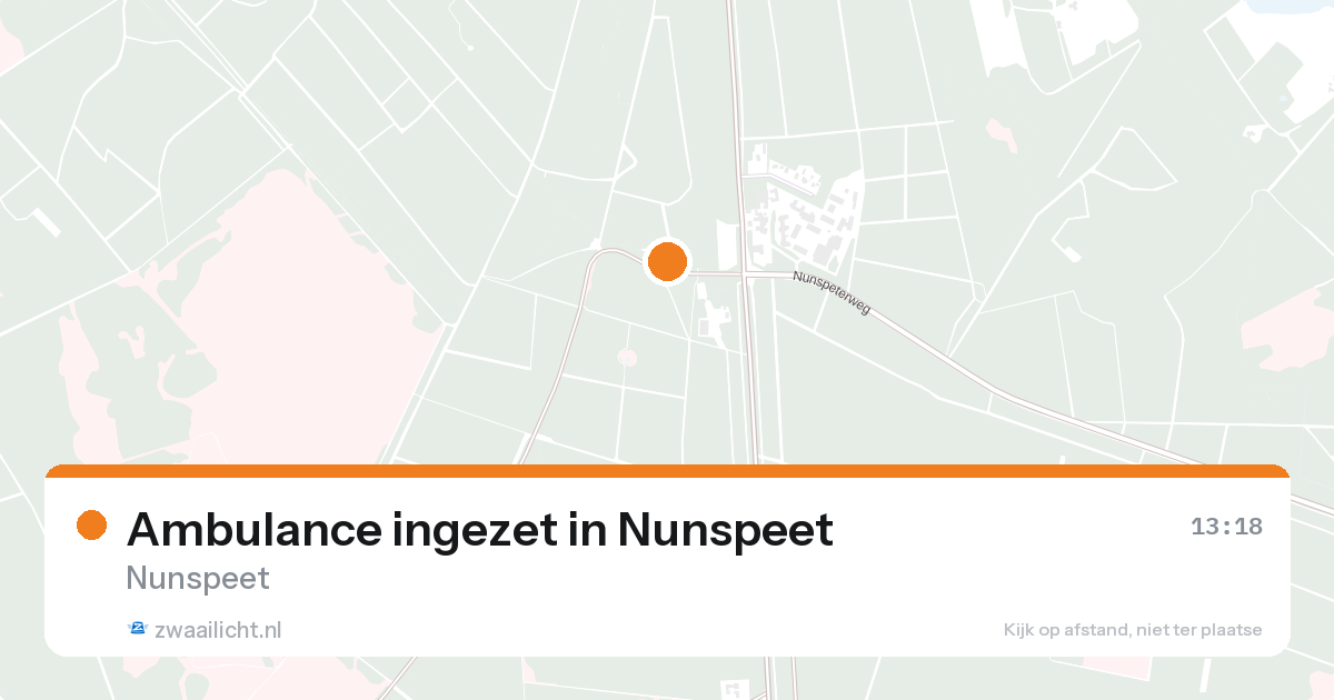 Ambulance ingezet in Nunspeet — 26 aug 2026