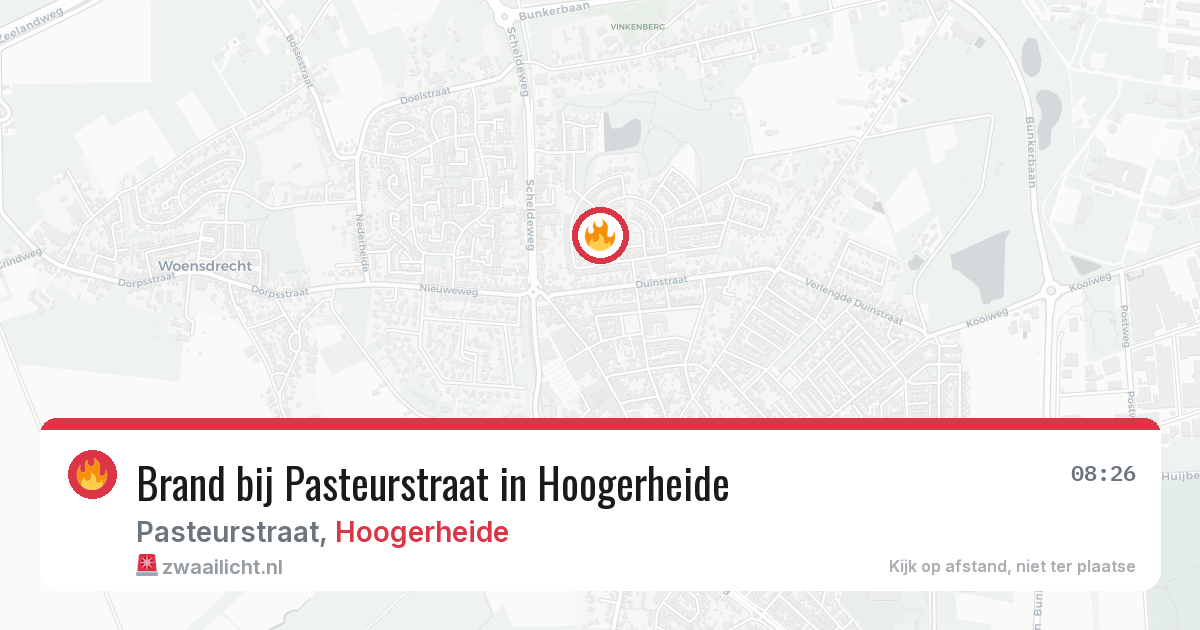 Brand bij Pasteurstraat in Hoogerheide — 29 mei 2026