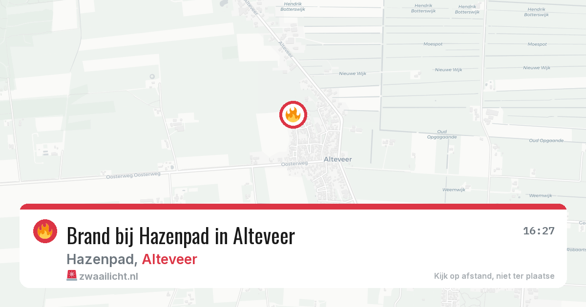 Brand bij Hazenpad in Alteveer — 4 jul 2026