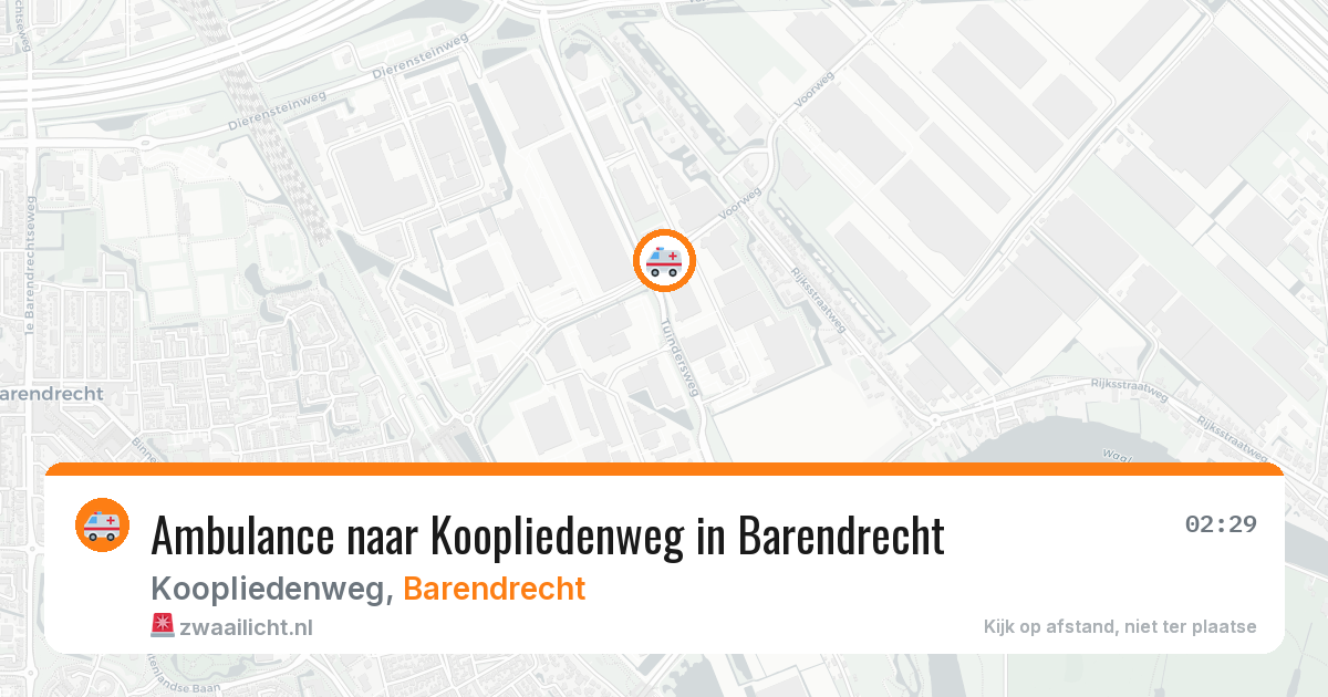 Ambulance naar Koopliedenweg in Barendrecht — 8 aug 2026