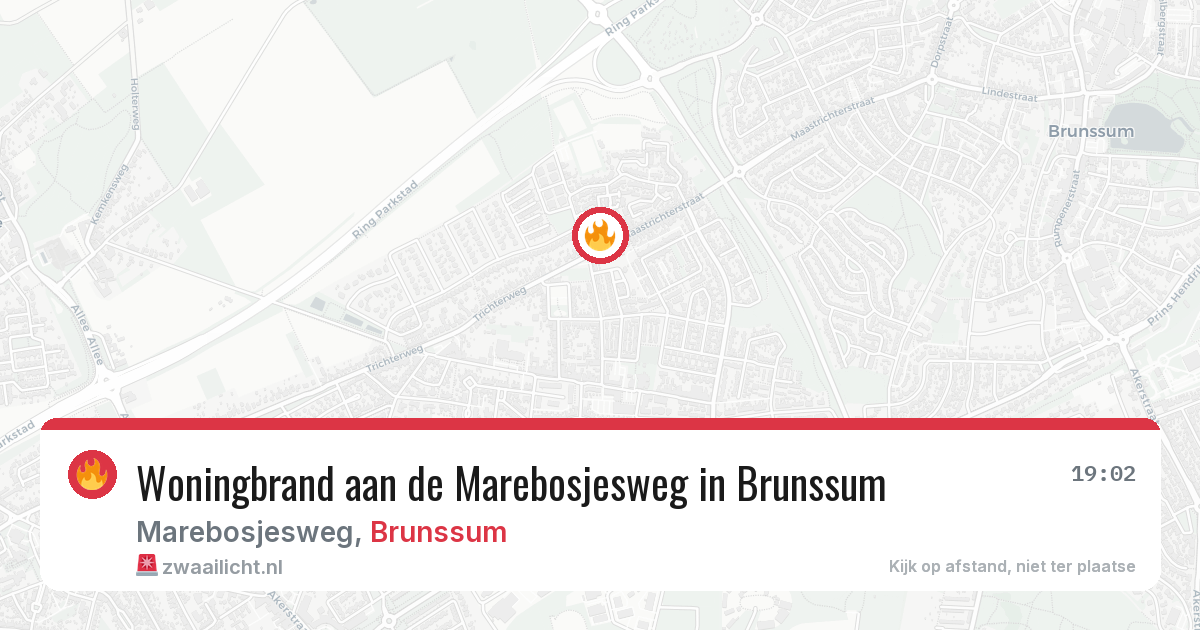 Woningbrand aan de Marebosjesweg in Brunssum — 10 aug 2026