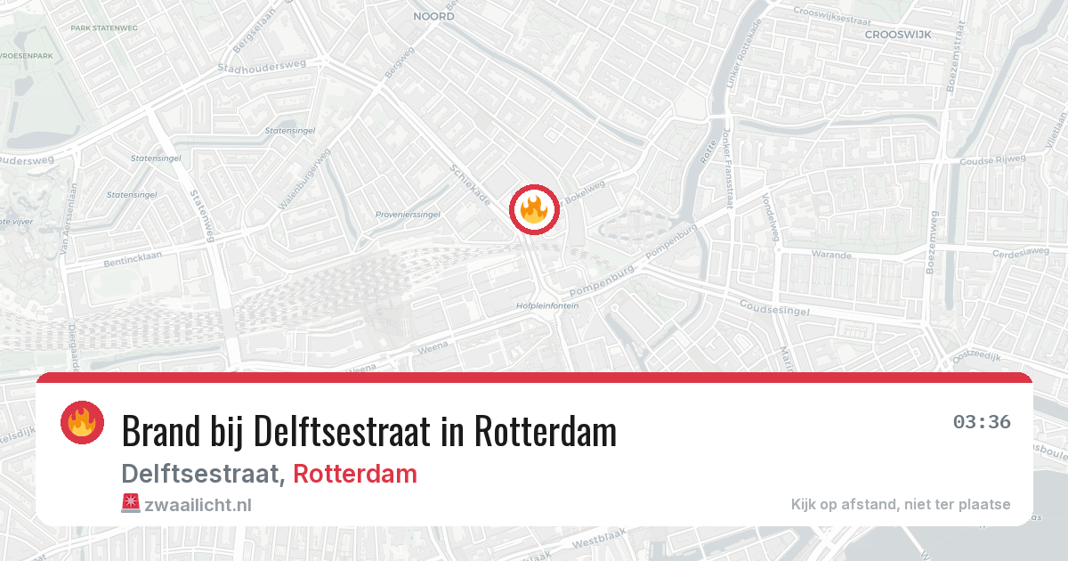 Brand bij Delftsestraat in Rotterdam — 31 jul 2026