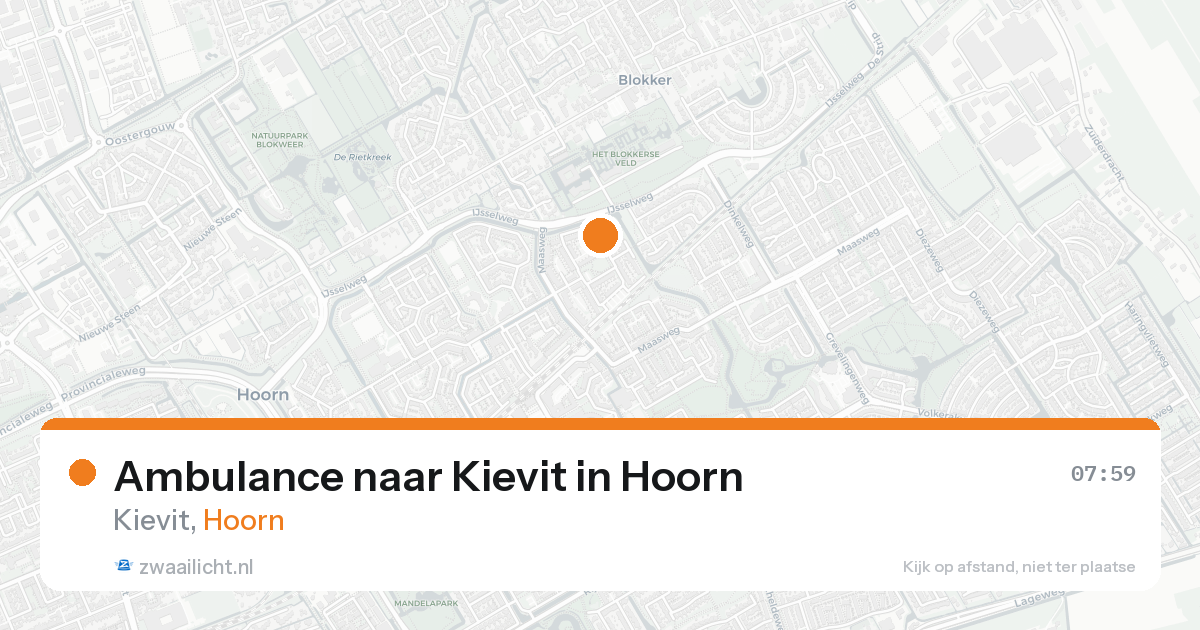 Ambulance naar Kievit in Hoorn — 31 jan 2026