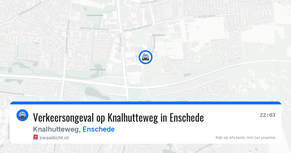 Verkeersongeval op Knalhutteweg in Enschede — 10 mrt 2026