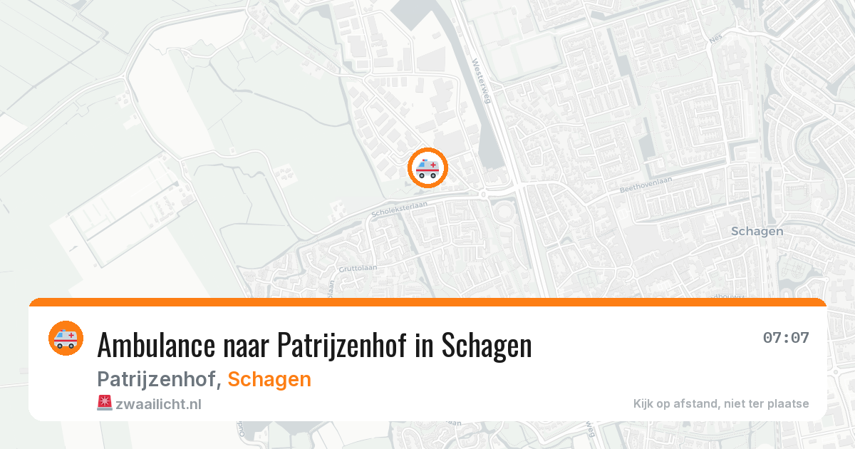 Ambulance naar Patrijzenhof in Schagen — 21 jun 2026