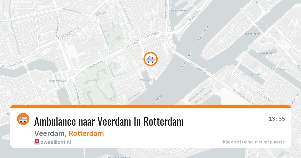 Ambulance naar Veerdam in Rotterdam — 5 aug 2026