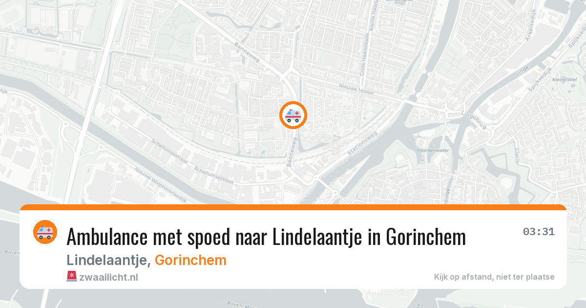 Ambulance met spoed naar Lindelaantje in Gorinchem — 4 apr 2026