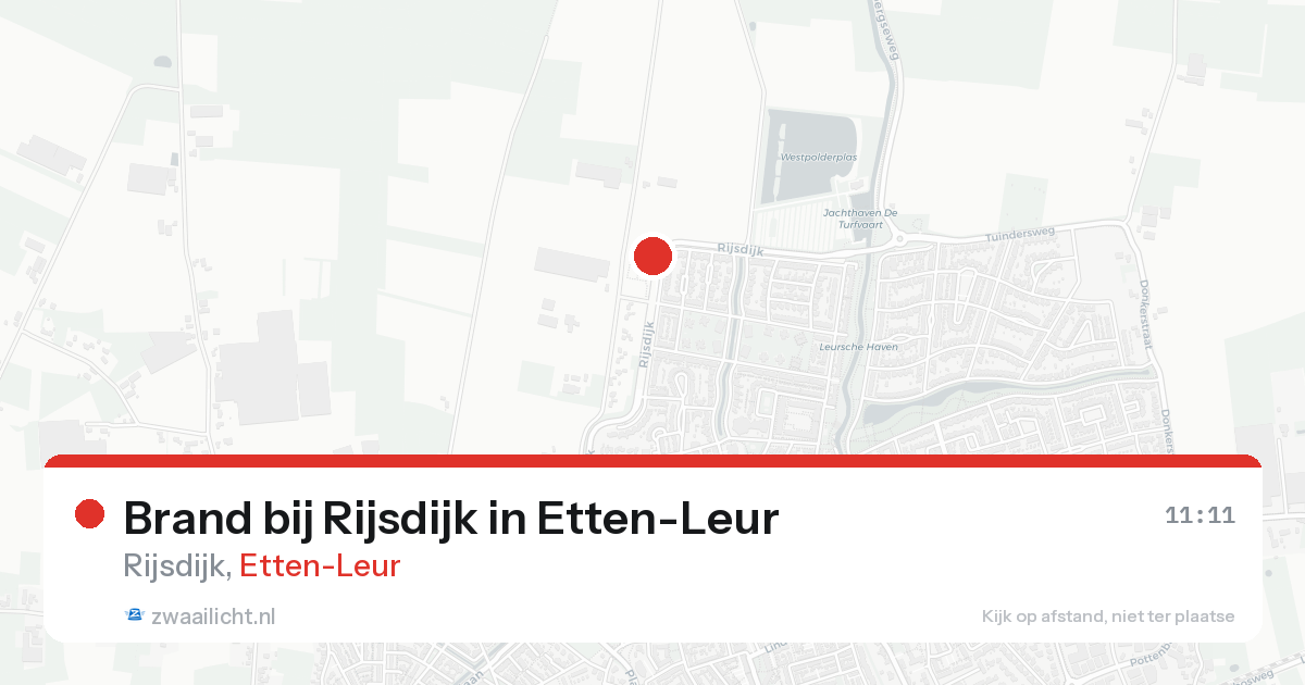 Brand bij Rijsdijk in Etten-Leur — 22 aug 2026