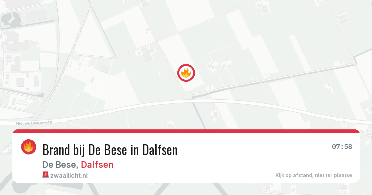Brand bij De Bese in Dalfsen — 16 mei 2026