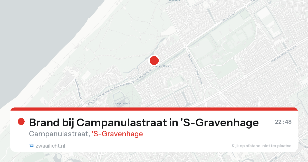 Brand bij Campanulastraat in 'S-Gravenhage — 25 aug 2026