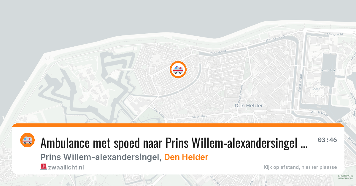 Ambulance met spoed naar Prins Willem-alexandersingel in Den Helder — 11 jul 2026