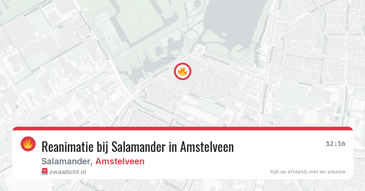 Reanimatie bij Salamander in Amstelveen — 7 jul 2026