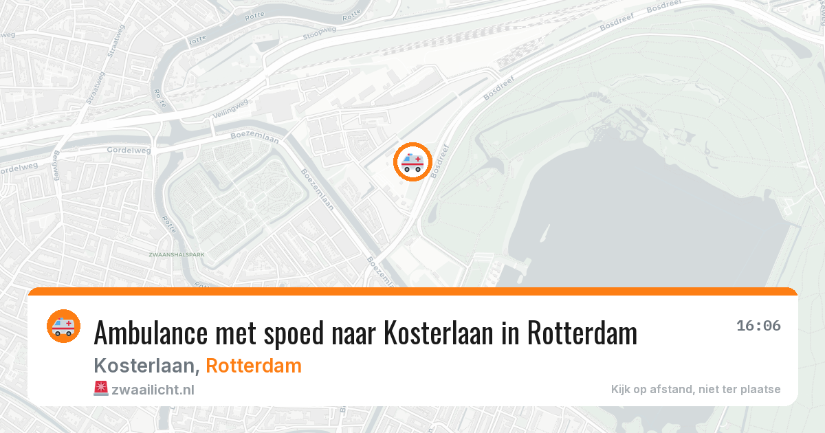 Ambulance met spoed naar Kosterlaan in Rotterdam — 4 jun 2026