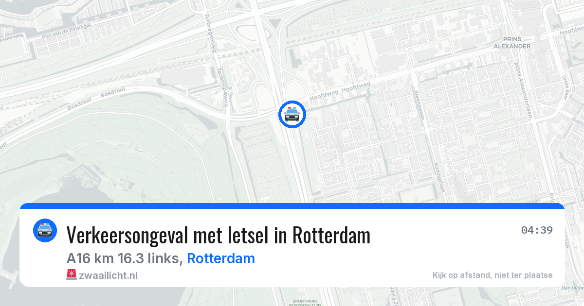 Verkeersongeval met letsel in Rotterdam — 13 aug 2026