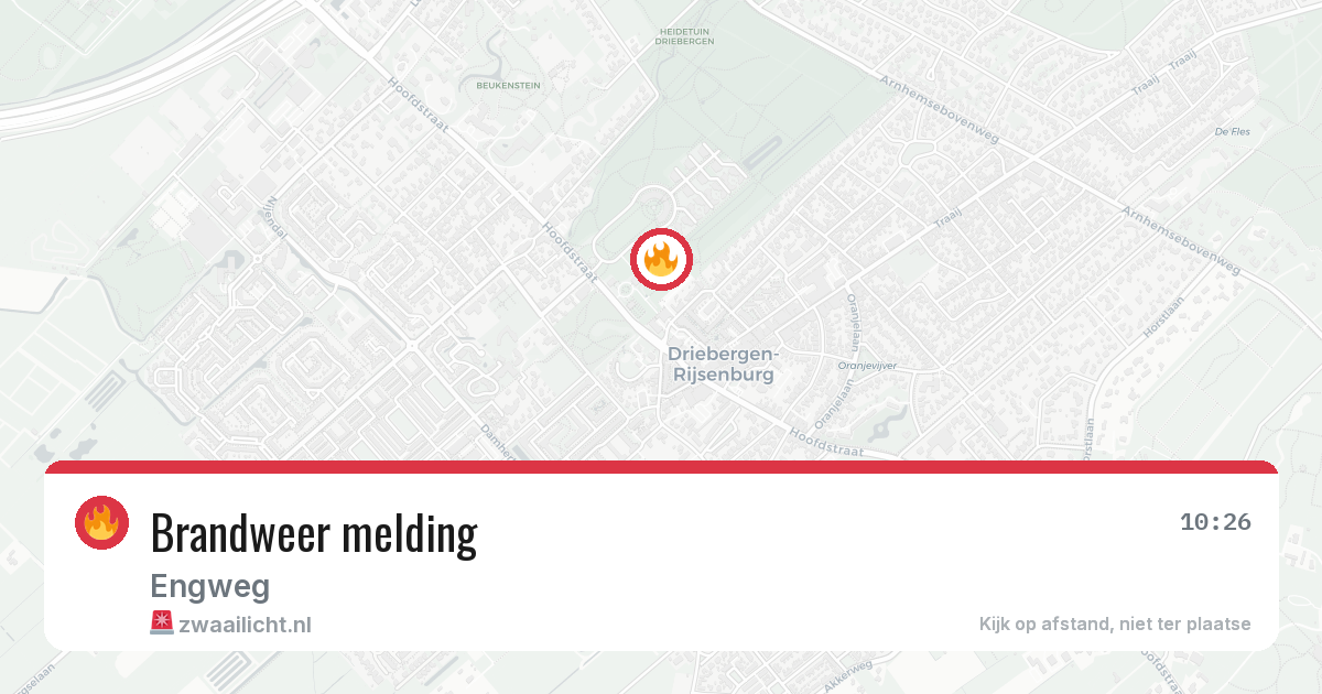 Brandweer melding — 18 mrt 2026