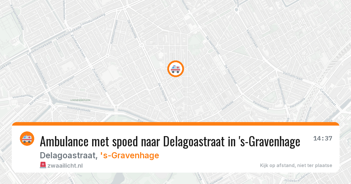 Ambulance met spoed naar Delagoastraat in 's-Gravenhage — 3 apr 2026