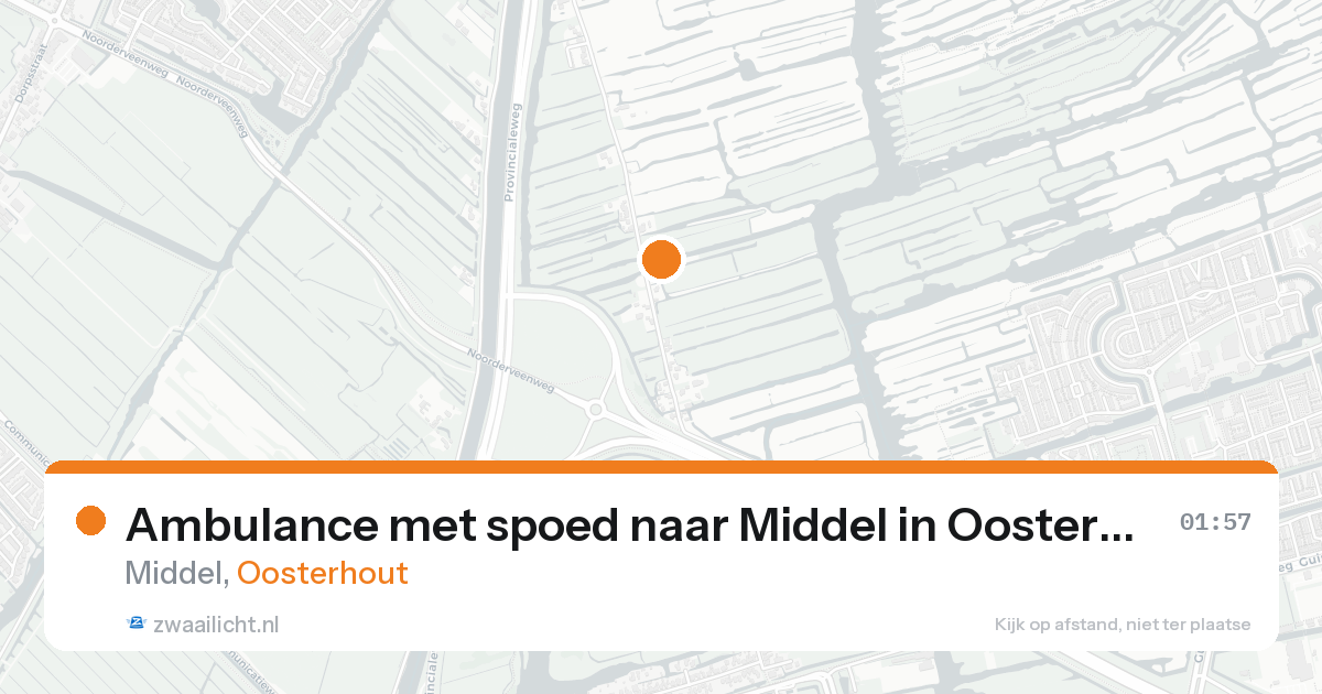 Ambulance met spoed naar Middel in Oosterhout — 15 aug 2026