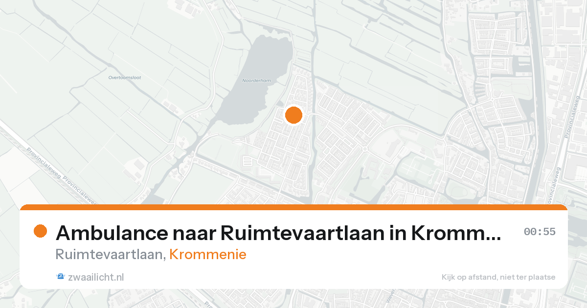 Ambulance naar Ruimtevaartlaan in Krommenie — 25 aug 2026