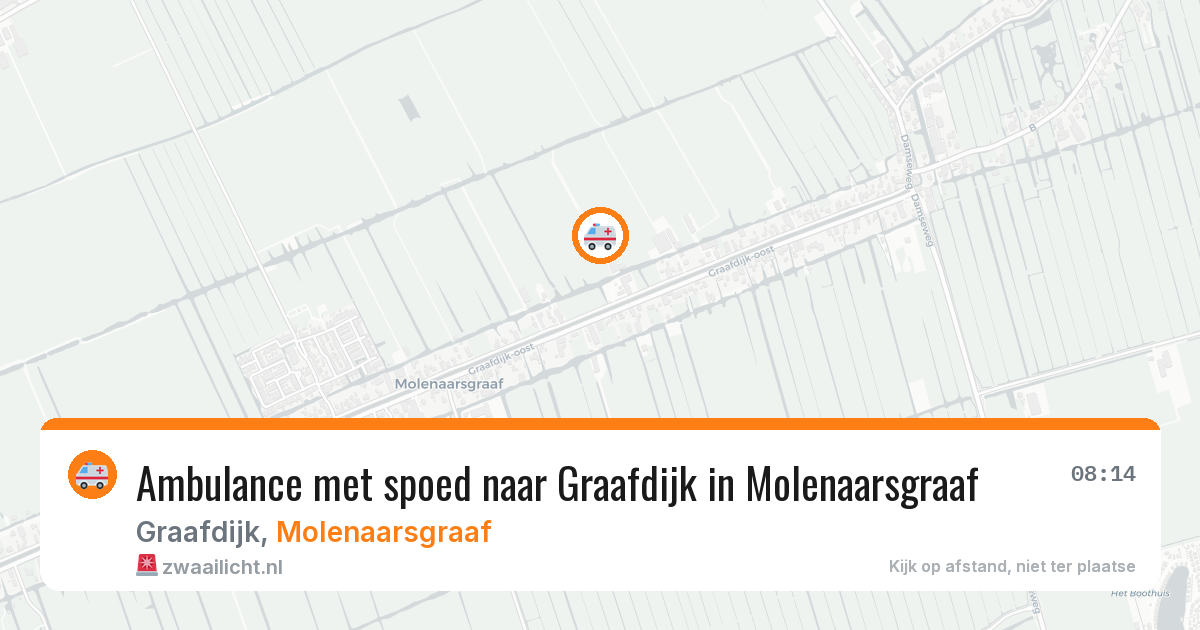 Ambulance met spoed naar Graafdijk in Molenaarsgraaf — 14 apr 2026