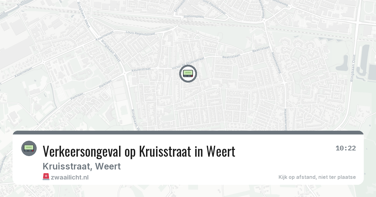 Verkeersongeval op Kruisstraat in Weert — 6 jul 2026