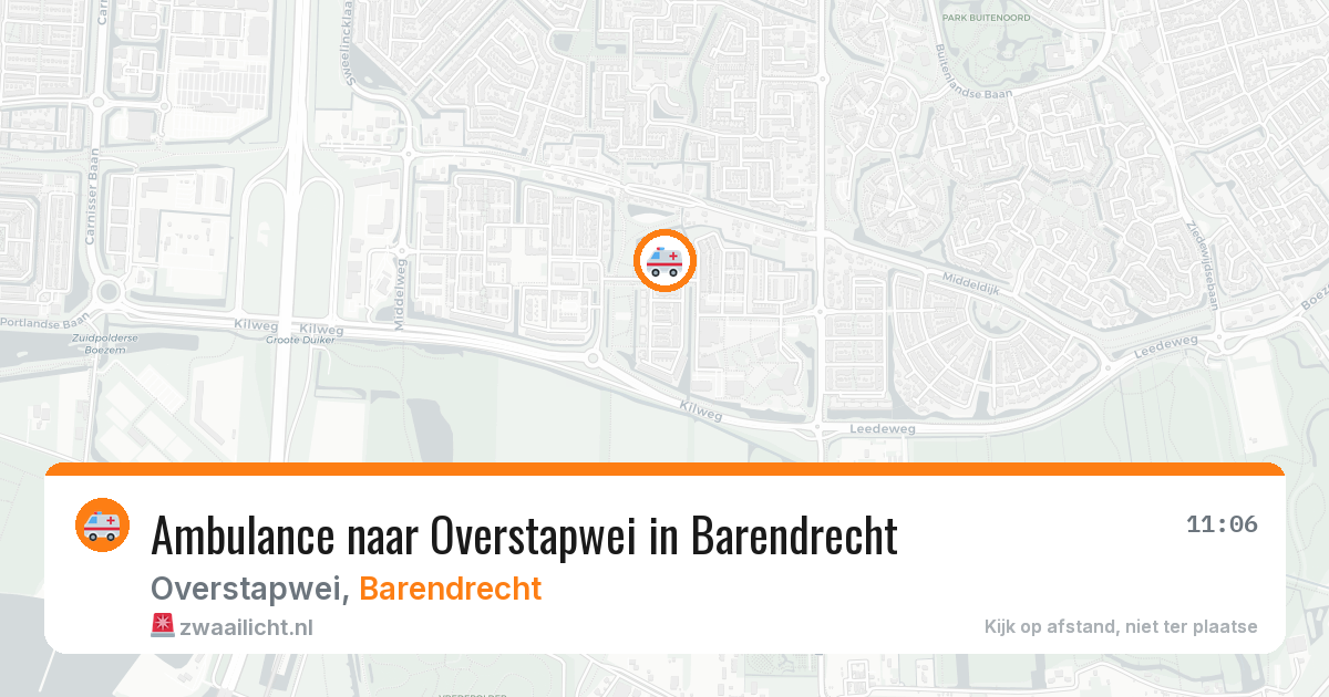 Ambulance naar Overstapwei in Barendrecht — 10 aug 2026