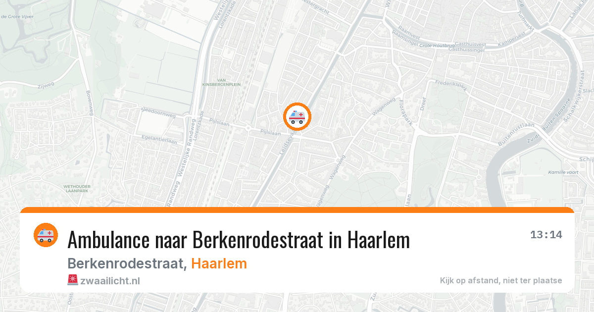 Ambulance naar Berkenrodestraat in Haarlem — 8 mei 2026