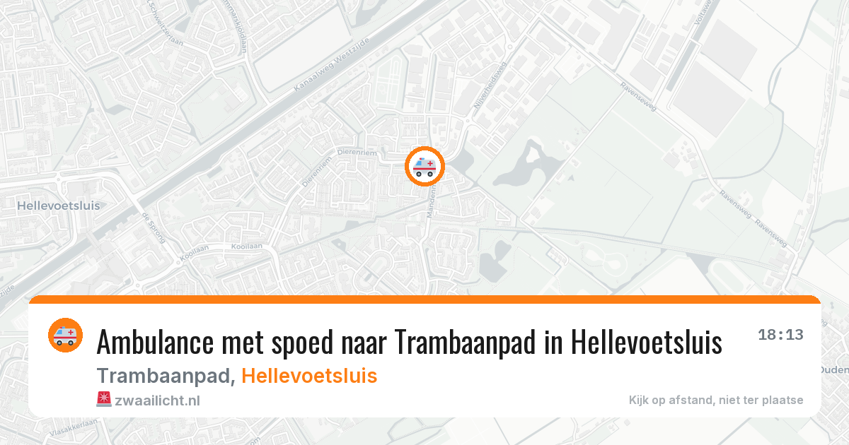 Ambulance met spoed naar Trambaanpad in Hellevoetsluis — 31 jul 2026