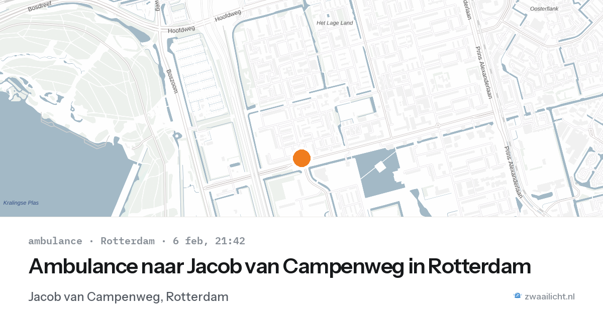 Ambulance naar Jacob van Campenweg in Rotterdam — 6 feb 2026