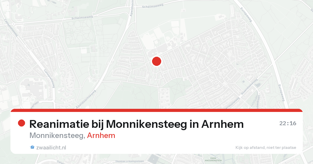 Reanimatie bij Monnikensteeg in Arnhem — 16 aug 2026