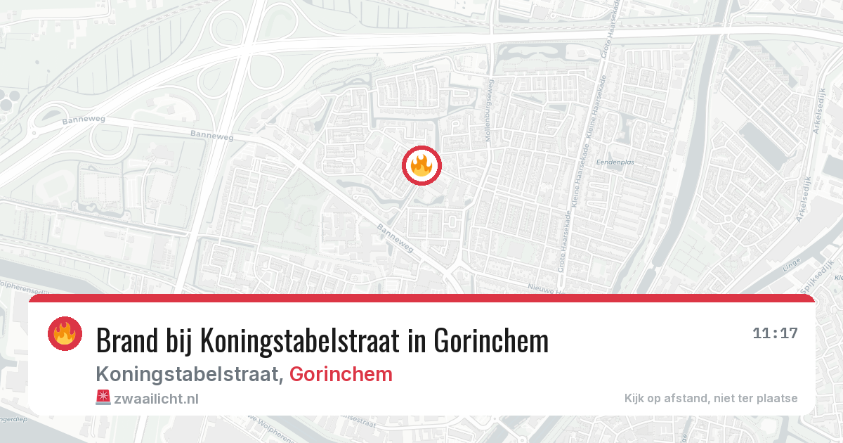Brand bij Koningstabelstraat in Gorinchem — 20 mrt 2026