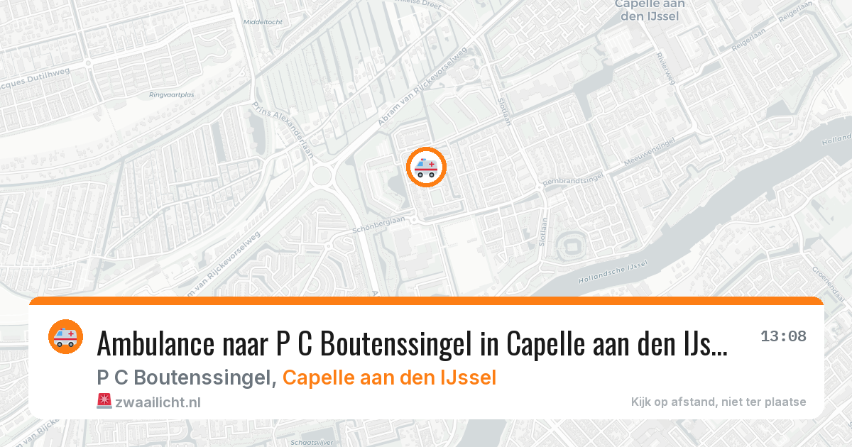 Ambulance naar P C Boutenssingel in Capelle aan den IJssel — 29 jun 2026
