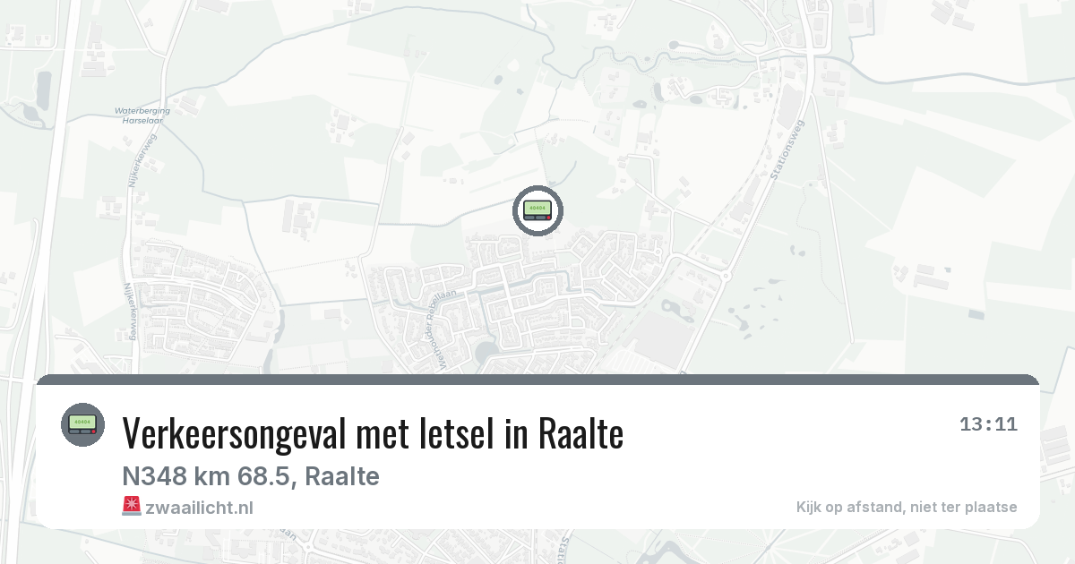 Verkeersongeval met letsel in Raalte — 29 jan 2026