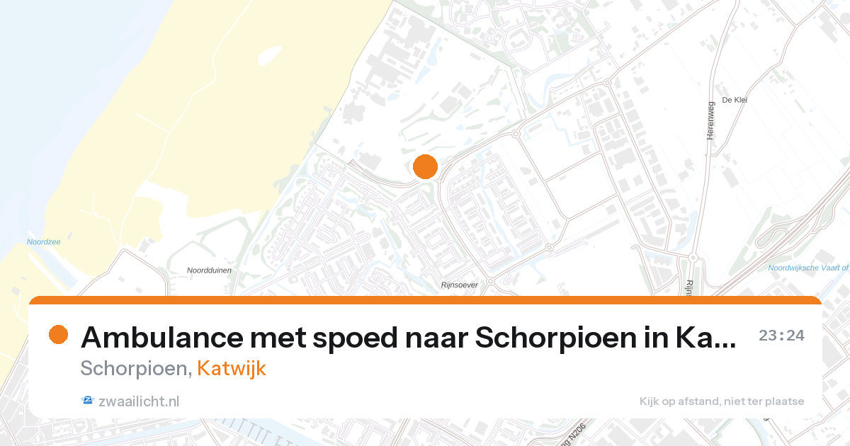Ambulance met spoed naar Schorpioen in Katwijk — 18 mrt 2026