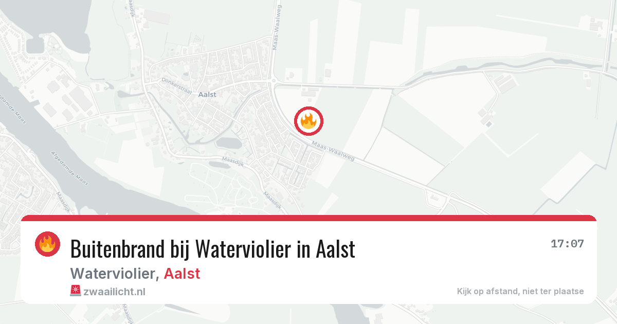 Buitenbrand bij Waterviolier in Aalst — 9 apr 2026