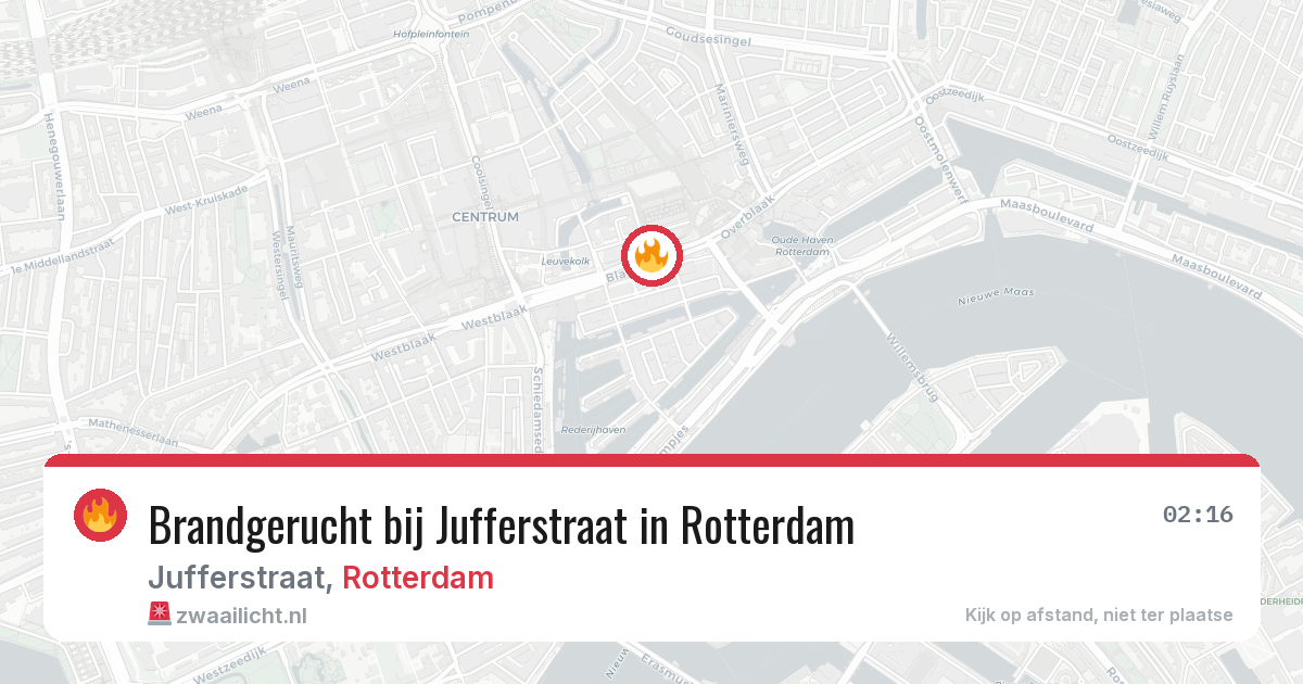 Brandgerucht bij Jufferstraat in Rotterdam — 1 apr 2026