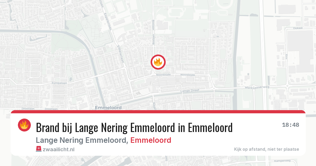 Brand bij Lange Nering Emmeloord in Emmeloord — 20 mrt 2026
