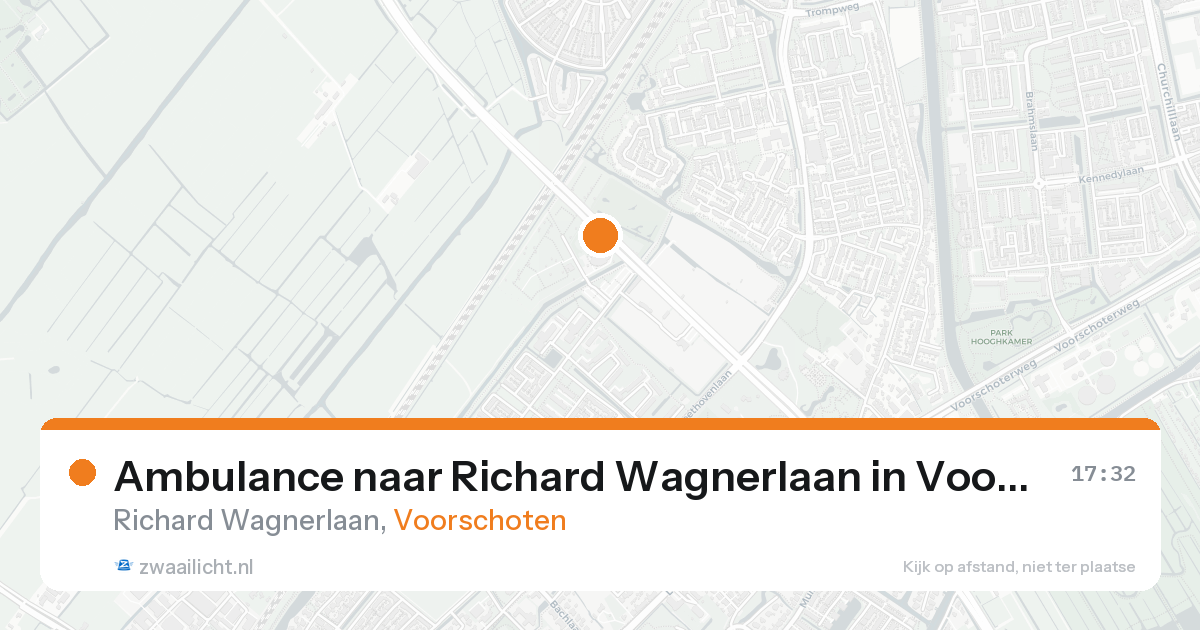 Ambulance naar Richard Wagnerlaan in Voorschoten — 16 mei 2026