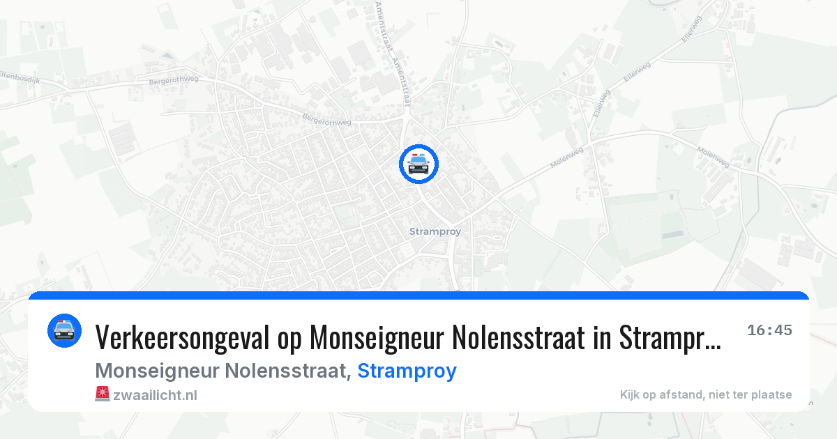 Verkeersongeval op Monseigneur Nolensstraat in Stramproy — 2 apr 2026
