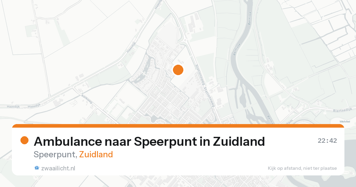 Ambulance naar Speerpunt in Zuidland — 21 aug 2026