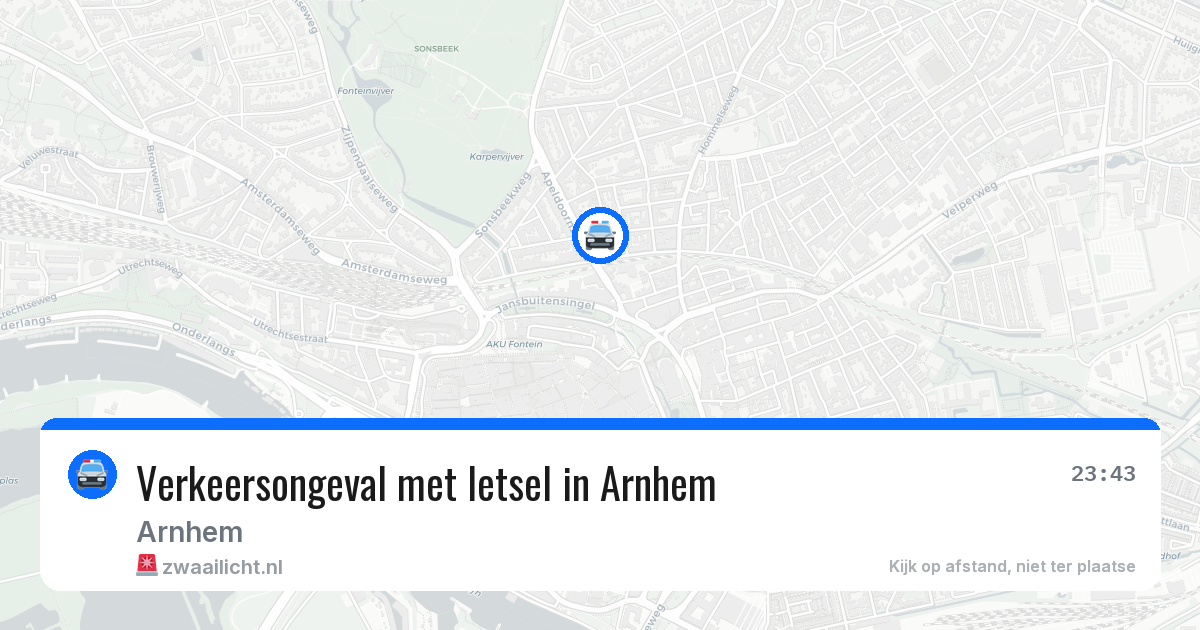 Verkeersongeval met letsel in Arnhem — 22 mei 2026