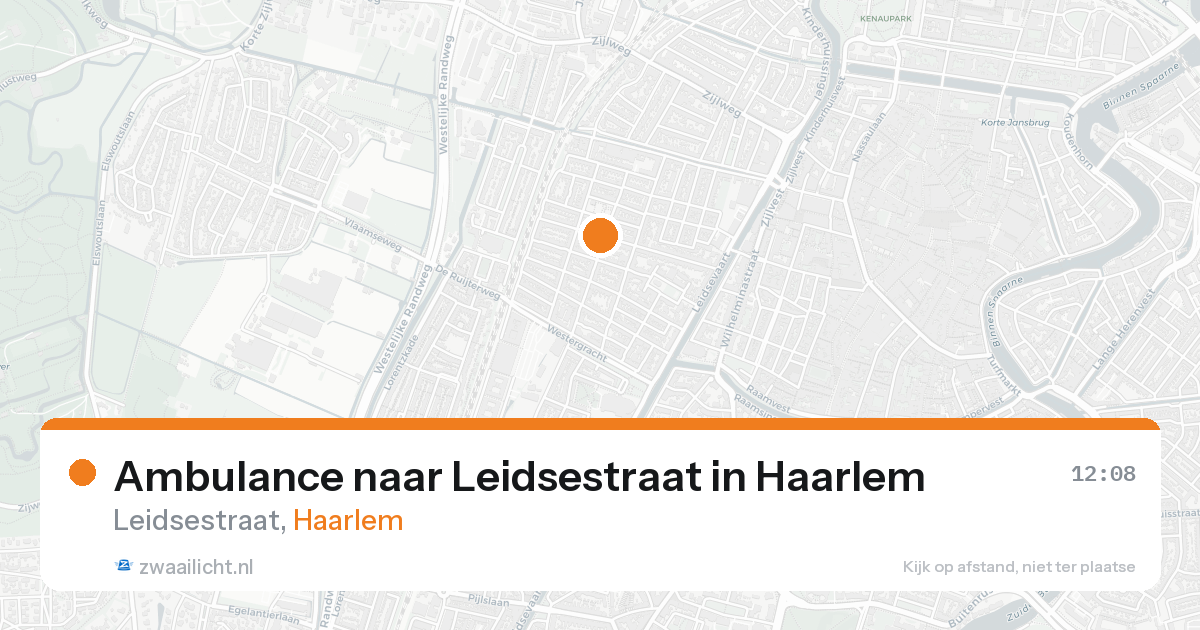 Ambulance naar Leidsestraat in Haarlem — 24 aug 2026
