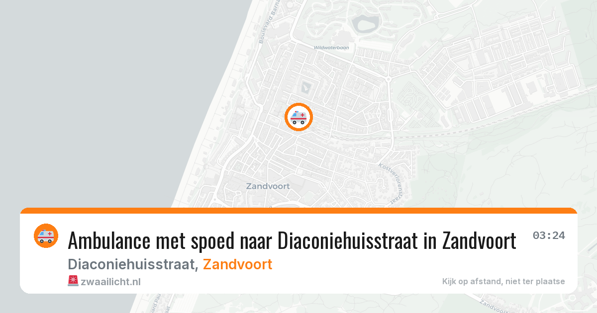 Ambulance met spoed naar Diaconiehuisstraat in Zandvoort — 18 apr 2026
