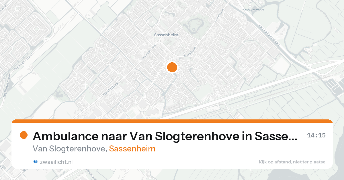 Ambulance naar Van Slogterenhove in Sassenheim — 22 aug 2026