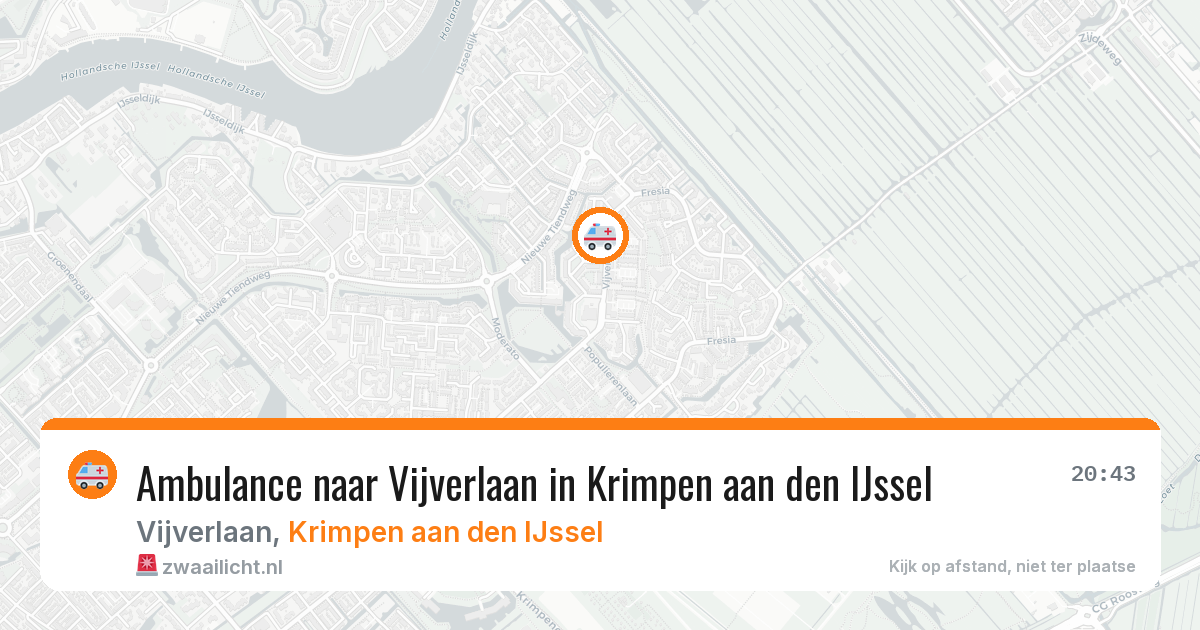 Ambulance naar Vijverlaan in Krimpen aan den IJssel — 26 jun 2026