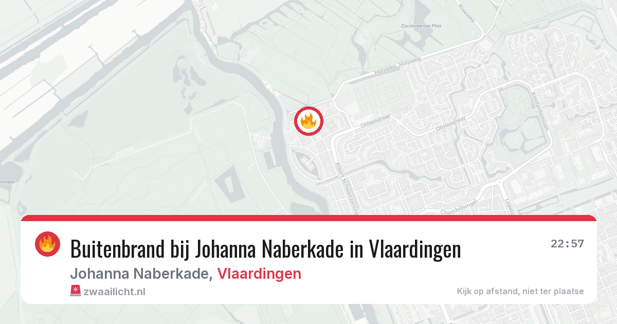 Buitenbrand bij Johanna Naberkade in Vlaardingen — 4 aug 2026