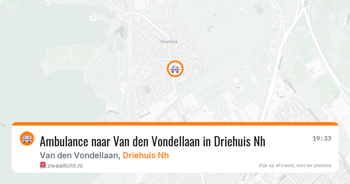 Ambulance naar Van den Vondellaan in Driehuis Nh — 3 jul 2026