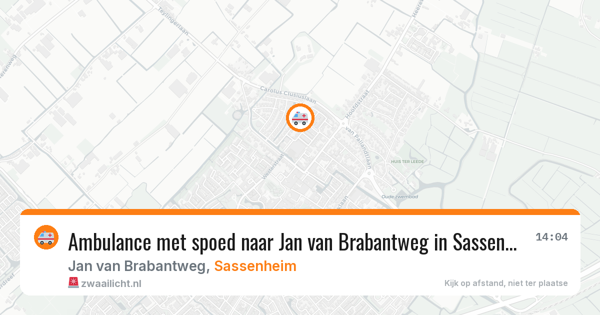 Ambulance met spoed naar Jan van Brabantweg in Sassenheim — 1 apr 2026