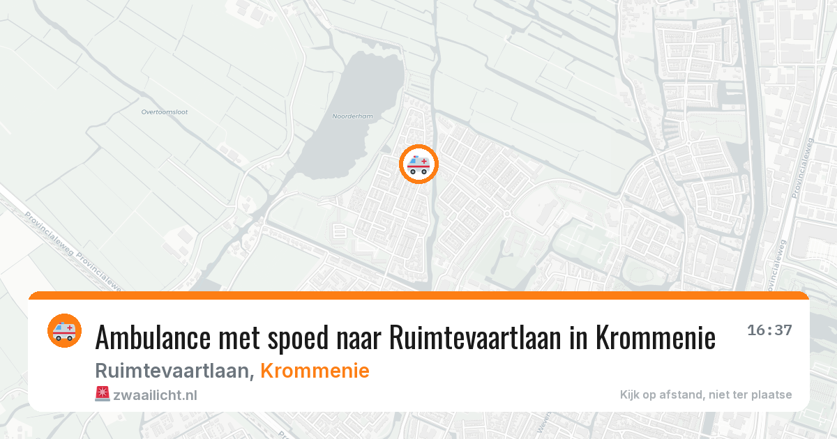 Ambulance met spoed naar Ruimtevaartlaan in Krommenie — 7 apr 2026