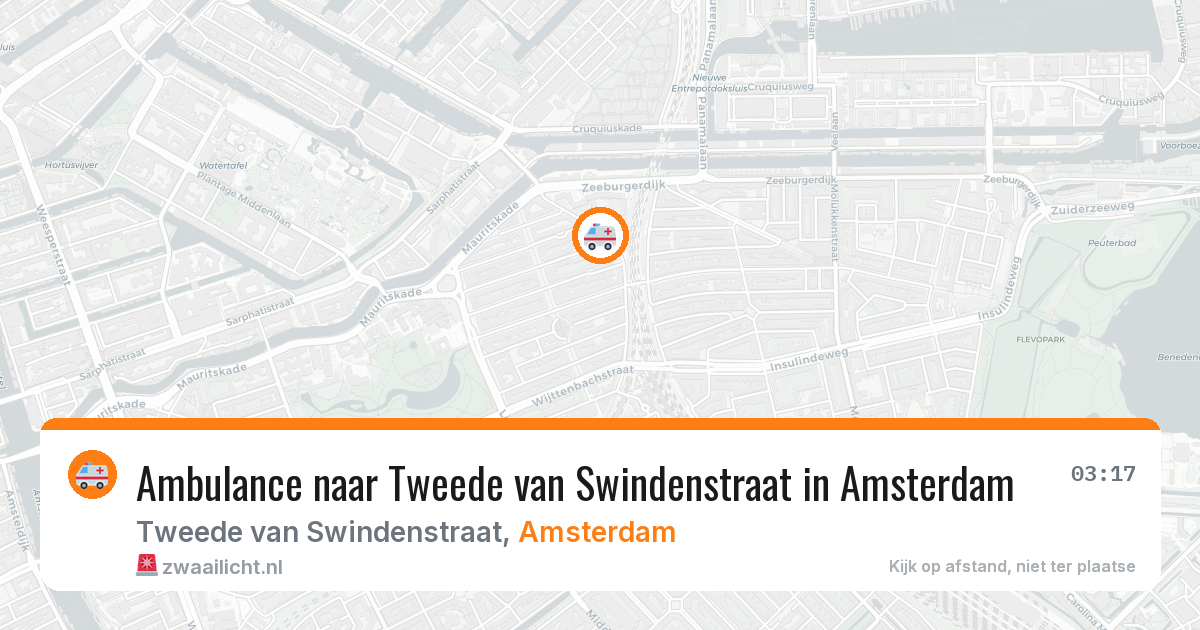Ambulance naar Tweede van Swindenstraat in Amsterdam — 20 mrt 2026